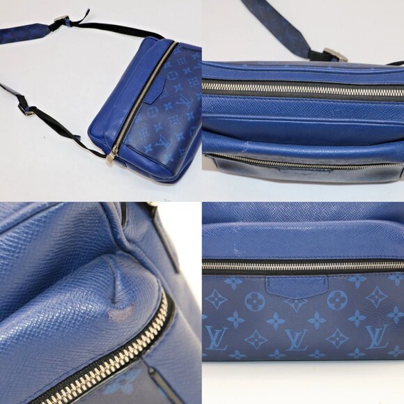 Louis Vuitton Cobalt Blue Taiga Leather Monogram Canvas Outdoor Messenger Bag - Picture 15 of 15